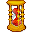 An enchanted hourglass.